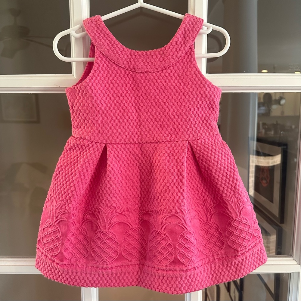 Janie and Jack Pineapple Jacquard Dress Girls 6-12 Months